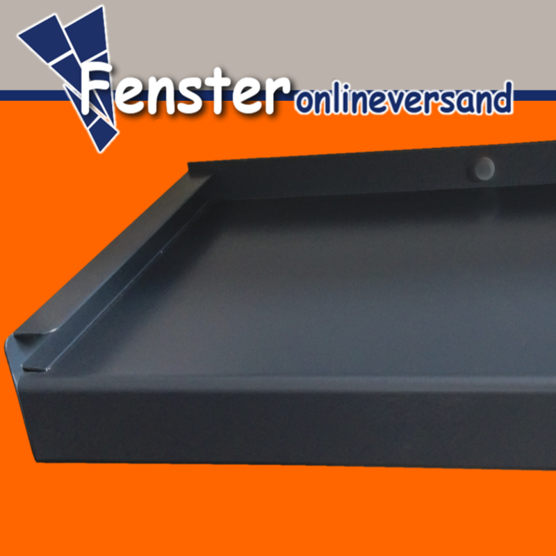 Aluminium Fensterbank RAL 7016 Anthrazitgrau 165 mm Ausladung Außenfensterbank 