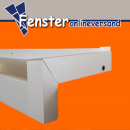 Aluminium Fensterbank silber EV1, Ausladung: 195 mm, Rasterlnge: 1000 mm Aluminiumgleitabschluss (Paar)
