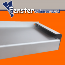 Aluminium Fensterbank silber EV1, Ausladung: 260 mm, Rasterlnge: 1000 mm Aluminiumabschluss mit Putzkante (Paar)