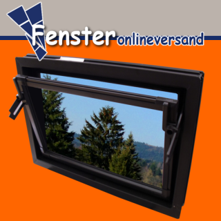 AKF Kunststoffkellerfenster braun mit Isolierglas 14 mm, Ug 3.3 W/(mK)