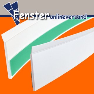 Abdeckleiste aus Kunststoff mit Dichtlippe - wei