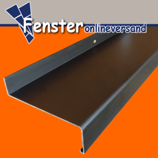 Aluminium Fensterbank dunkelbronze, Ausladung 50 mm bis...