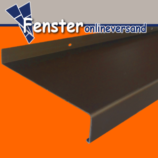 Aluminium Fensterbank mittelbronze, Ausladung 50 mm bis...