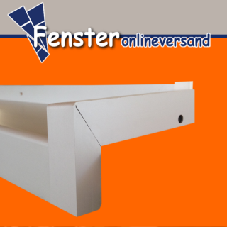 Aluminium Fensterbank silber EV1, Ausladung: 195 mm, Rasterlnge: 1000 mm Aluminiumgleitabschluss (Paar)