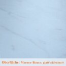 Werzalit Fensterbank Exclusiv Marmor Bianco Tiefe 200 mm 500 mm lang mit ABS Kante einseitig