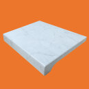 Werzalit Fensterbank Exclusiv Marmor Bianco Tiefe 200 mm 600 mm lang mit Kunststoffabschluss