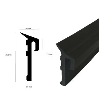 Fensterbank 195 mm LM RAL 7016 mit Folie L= 6000 mm