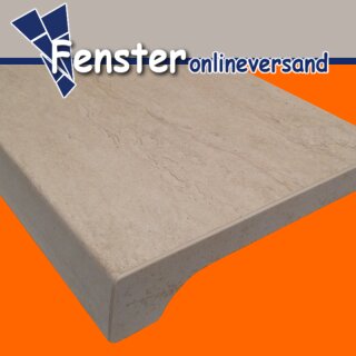 Werzalit Fensterbank Exclusiv Dolomit Tiefe 400 mm 1100 mm mit ABS Kante zweiseitig