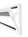 Heizraumfenster in weiß oder braun mit 4 mm Einfachglas und Dauerbelüftung