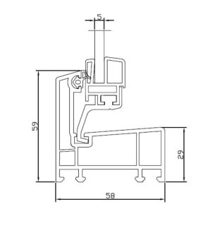 Heizraumfenster mit 5 mm Dickglas und Dauerbelüftung, Maßangaben (Breite x Höhe in mm): 1100 x 500 Farbe: weiß