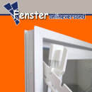 AKF Kunststoffkellerfenster braun mit Dickglas 5 mm