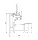 Kunststoffkellerfenster braun mit Isolierglas 14 mm, Ug 2.0 W/(m²K)