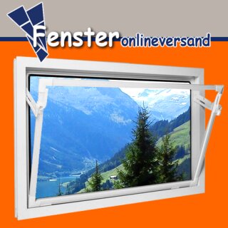 AKF Kunststoffkellerfenster weiß mit Isolierglas 14 mm, Ug 2.0 W/(m²K), Breite: 600 x Höhe: 300