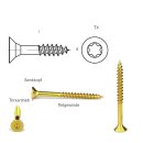 Spanplattenschraube Dresselhaus JD-79 mit Torx Antrieb gelb verzinkt 3,5 x 45 mm Teilgewinde 1000 Stück