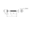 Spanplattenschraube Dresselhaus JD-79 mit Torx Antrieb gelb verzinkt 6,0 x 140 mm Teilgewinde 50 Stück