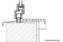 Kunststoff Fensterbank Marmor inkl. Endkappen Tiefe 100 mm - 500 mm