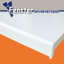 Kunststoff Fensterbank Weiß inkl. Endkappen, Tiefe: 100 mm x Länge: 500 mm