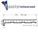 Kunststoff Fensterbank Weiß inkl. Endkappen, Tiefe: 100 mm x Länge: 2400 mm