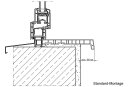 Kunststoff Fensterbank Weiß inkl. Endkappen, Tiefe: 350 mm x Länge: 2000 mm