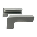 Aluminium Fensterbank silber EV1, Ausladung: 50 mm, Rasterlänge: 700 mm Aluminiumabschluss mit Putzkante (Paar)