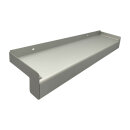 Aluminium Fensterbank silber EV1, Ausladung: 50 mm, Rasterlänge: 900 mm Aluminiumabschluss ohne Putzkante (Paar)