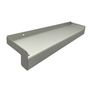Aluminium Fensterbank silber EV1, Ausladung: 50 mm, Rasterlänge: 1000 mm Aluminiumabschluss ohne Putzkante (Paar)