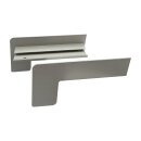 Aluminium Fensterbank silber EV1, Ausladung: 50 mm, Rasterlänge: 1000 mm Aluminiumabschluss ohne Putzkante (Paar)