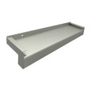 Aluminium Fensterbank silber EV1, Ausladung: 70 mm, Rasterlänge: 1800 mm Aluminiumabschluss mit Putzkante (Paar)