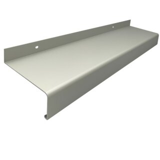 Aluminium Fensterbank silber EV1, Ausladung: 90 mm, Rasterlänge: 1100 mm ohne Seitenabschluss