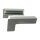 Aluminium Fensterbank silber EV1, Ausladung: 110 mm, Rasterlänge: 2500 mm Aluminiumabschluss mit Putzkante (Paar)