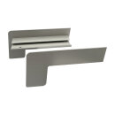 Aluminium Fensterbank silber EV1, Ausladung: 130 mm, Rasterlänge: 1900 mm Aluminiumabschluss ohne Putzkante (Paar)