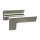 Aluminium Fensterbank silber EV1, Ausladung: 130 mm, Rasterlänge: 1900 mm Aluminiumabschluss ohne Putzkante (Paar)