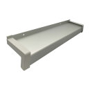 Aluminium Fensterbank silber EV1, Ausladung: 150 mm, Rasterlänge: 800 mm Kunststoffgleitabschluss (Paar)