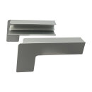 Aluminium Fensterbank silber EV1, Ausladung: 180 mm, Rasterlänge: 1100 mm Aluminiumabschluss mit Putzkante (Paar)