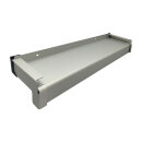 Aluminium Fensterbank silber EV1, Ausladung: 180 mm, Rasterlänge: 1300 mm Aluminiumgleitabschluss (Paar)