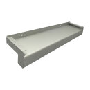 Aluminium Fensterbank silber EV1, Ausladung: 180 mm, Rasterlänge: 2000 mm Aluminiumabschluss mit Putzkante (Paar)
