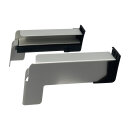 Aluminium Fensterbank silber EV1, Ausladung: 195 mm, Rasterlänge: 800 mm Aluminiumgleitabschluss (Paar)
