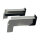 Aluminium Fensterbank silber EV1, Ausladung: 195 mm, Rasterlänge: 900 mm Aluminiumgleitabschluss (Paar)