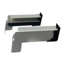 Aluminium Fensterbank silber EV1, Ausladung: 260 mm, Rasterlänge: 1300 mm Aluminiumgleitabschluss (Paar)