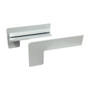 Aluminium Fensterbank weiß, Ausladung: 50 mm, Rasterlänge: 1700 mm Aluminiumabschluss ohne Putzkante (Paar)