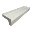 Aluminium Fensterbank weiß, Ausladung: 90 mm, Rasterlänge: 1900 mm Aluminiumabschluss ohne Putzkante (Paar)