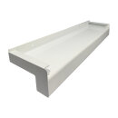 Aluminium Fensterbank weiß, Ausladung: 130 mm, Rasterlänge: 600 mm Aluminiumabschluss mit Putzkante (Paar)