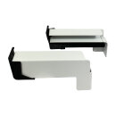 Aluminium Fensterbank weiß, Ausladung: 260 mm, Rasterlänge: 1100 mm Aluminiumgleitabschluss (Paar)