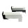 Aluminium Fensterbank weiß, Ausladung: 260 mm, Rasterlänge: 1100 mm Aluminiumgleitabschluss (Paar)