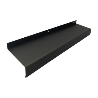 Aluminium Fensterbank dunkelbronze, Ausladung: 130 mm, Rasterlänge: 2000 mm ohne Seitenabschluss
