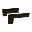 Aluminium Fensterbank mittelbronze, Ausladung: 130 mm, Rasterlänge: 1800 mm Aluminiumabschluss ohne Putzkante (Paar)