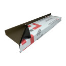 Aluminium Fensterbank mittelbronze, Ausladung: 195 mm, Rasterlänge: 1500 mm ohne Seitenabschluss