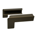 Aluminium Fensterbank mittelbronze, Ausladung: 210 mm, Rasterlänge: 800 mm Aluminiumabschluss mit Putzkante (Paar)