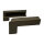 Aluminium Fensterbank mittelbronze, Ausladung: 210 mm, Rasterlänge: 800 mm Aluminiumabschluss mit Putzkante (Paar)