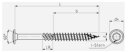 JD Plus Konstruktionsschraube Senkkopf 8 x 300 50 Stück